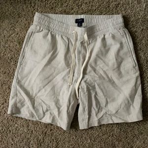 Linen j crew shorts beige